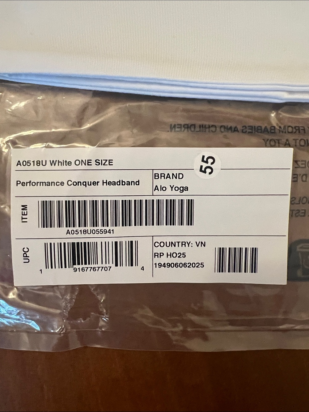 ALO Yoga White Performance Conquer Headband NEW WITH TAGS NWT - Picture 3 of 7